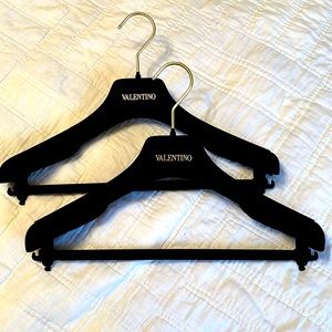 Valentino Black Velvet Hanger 14.5” - Set of Two